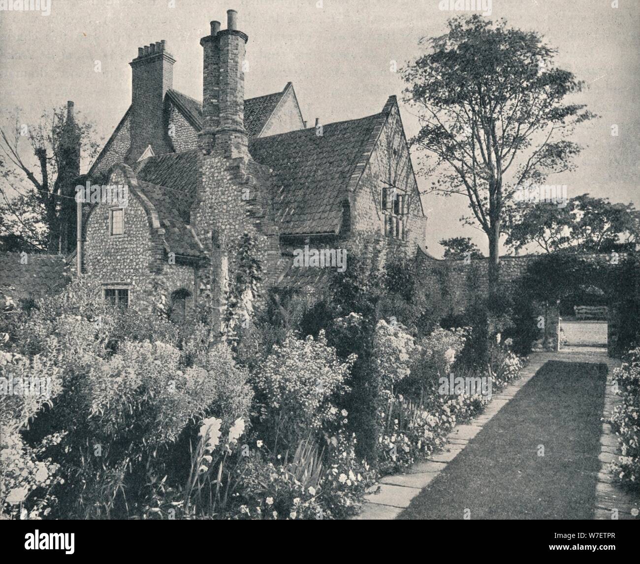 'Runton Old Hall, Norfolk, View from North-West', c1909. Artist: Unknown. Stock Photo