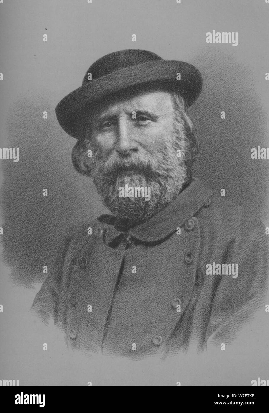 Giuseppe Garibaldi, Italian soldier and politician, 1860s (1936). Artist: Unknown. Stock Photo