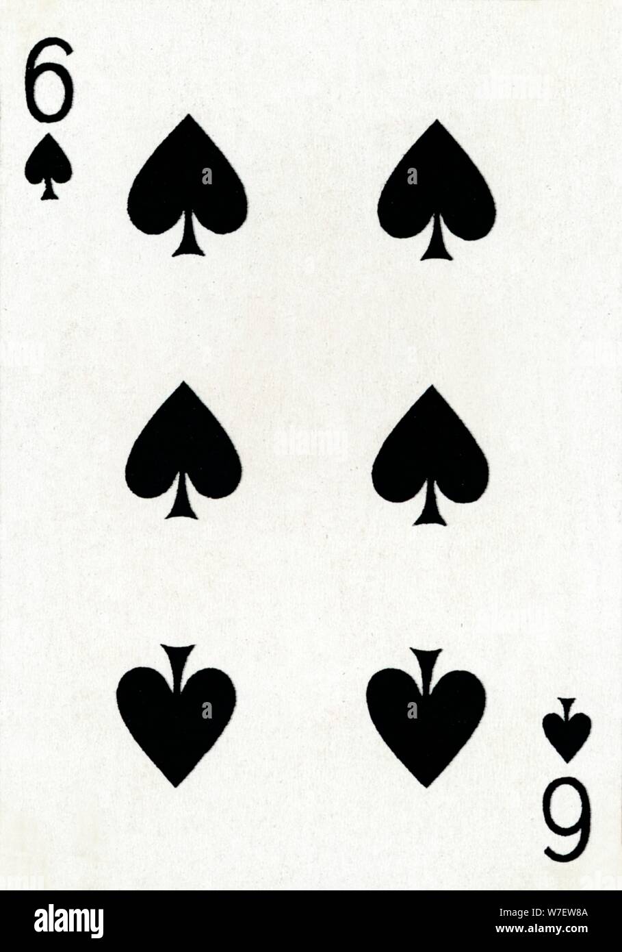 6 of Spades from a deck of Goodall & Son Ltd. playing cards, c1940