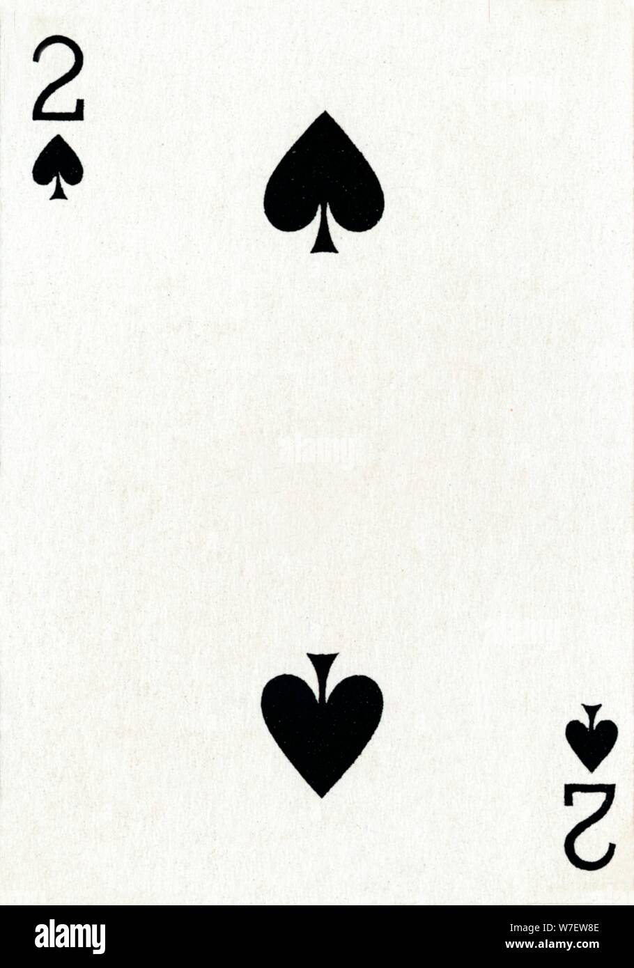 2 of Spades from a deck of Goodall & Son Ltd. playing cards, c1940. Artist Unknown Stock Photo