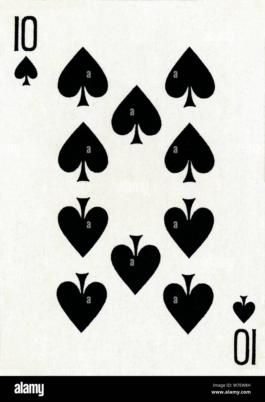 10 of Spades from a deck of Goodall & Son Ltd. playing cards, c1940