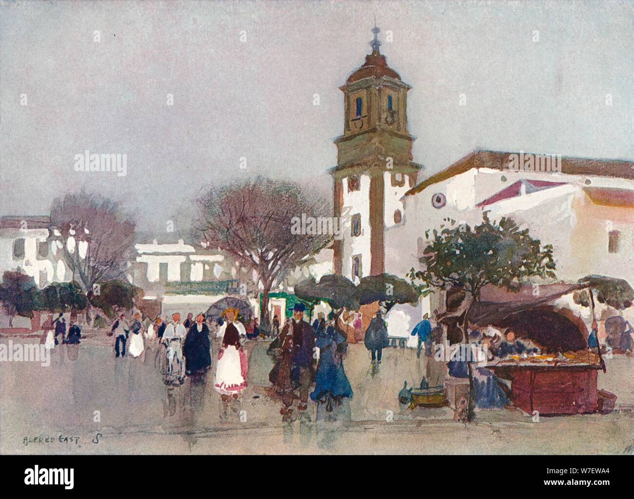 'The Cathedral Church, Algeciras', c1910. Artist: Alfred Edward East. Stock Photo