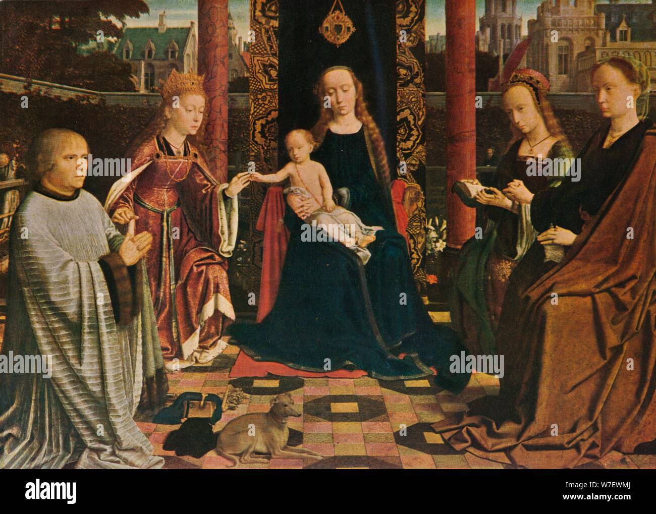'The Virgin and Child with Saints and Donor', 1510, (1909). Artist: Gerard David. Stock Photo