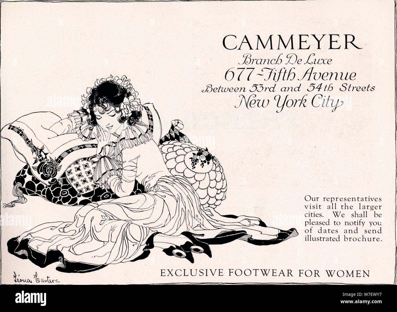 'Cammeyer - Exclusive Footwear for Women', c1923, (1923). Artist: Leoua H Carter. Stock Photo
