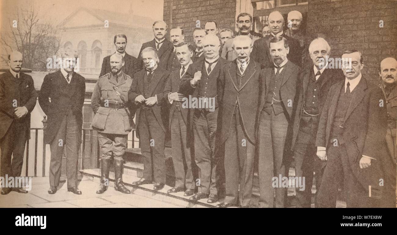 'Mr. Lloyd George, Prime Minister, and some of his colleagues in 1917', c1917, (1935). Artist: Unknown. Stock Photo