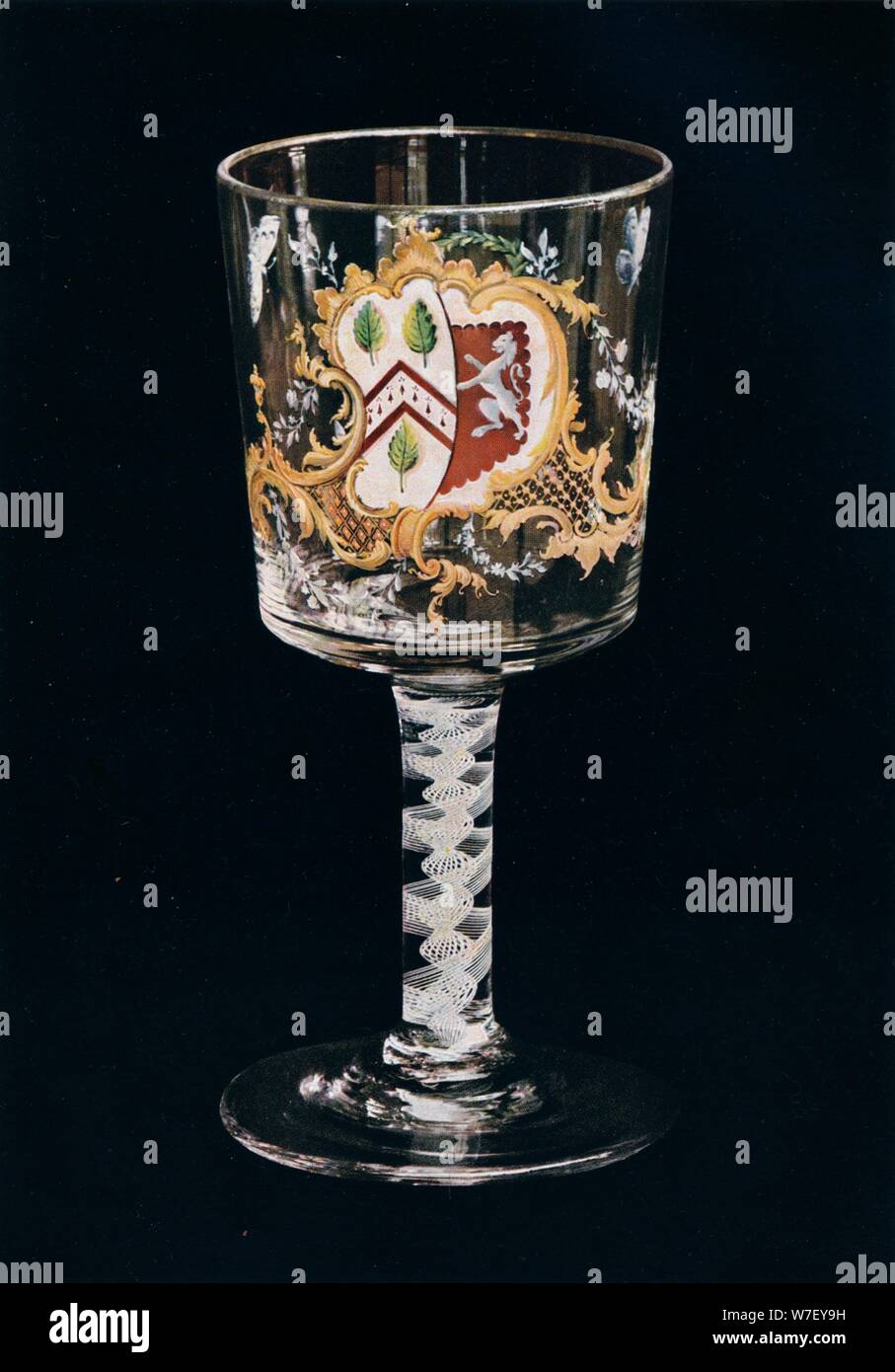 'Old English Glass Goblet', c1775. Artist: Unknown. Stock Photo