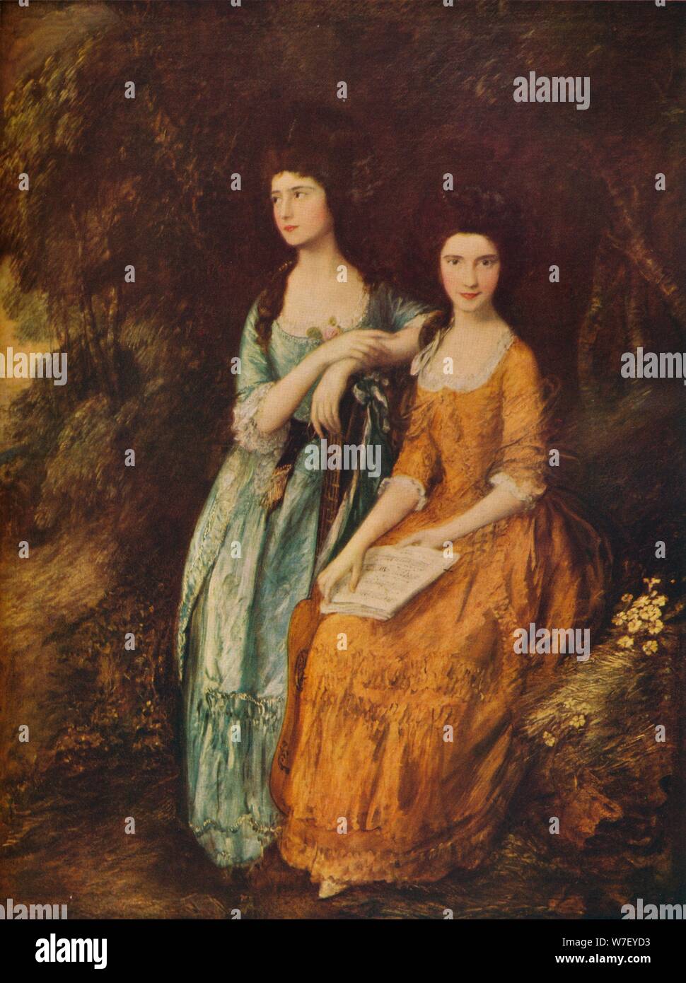 'Elizabeth and Mary Linley', c1772. Artist: Thomas Gainsborough. Stock Photo