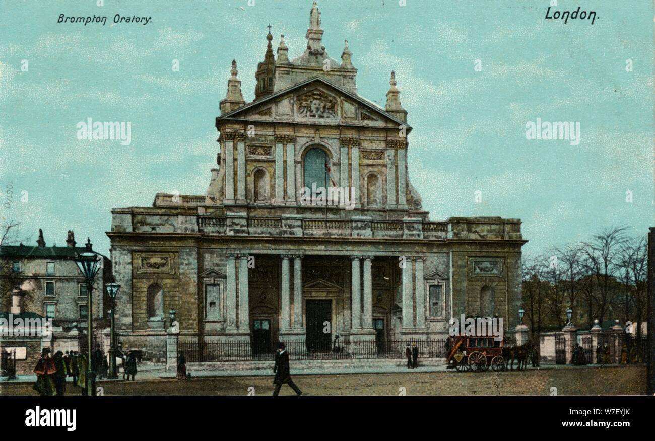 'Brompton Oratory, London', c1910.  Artist: Unknown. Stock Photo