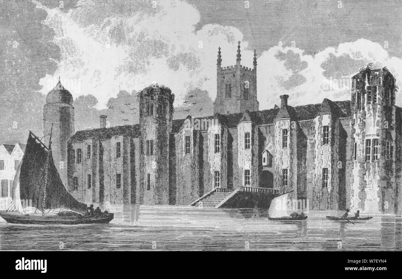 South front of Baynard's Castle, London, in about 1640, 1790 (1904). Artist: Andrew Birrell. Stock Photo