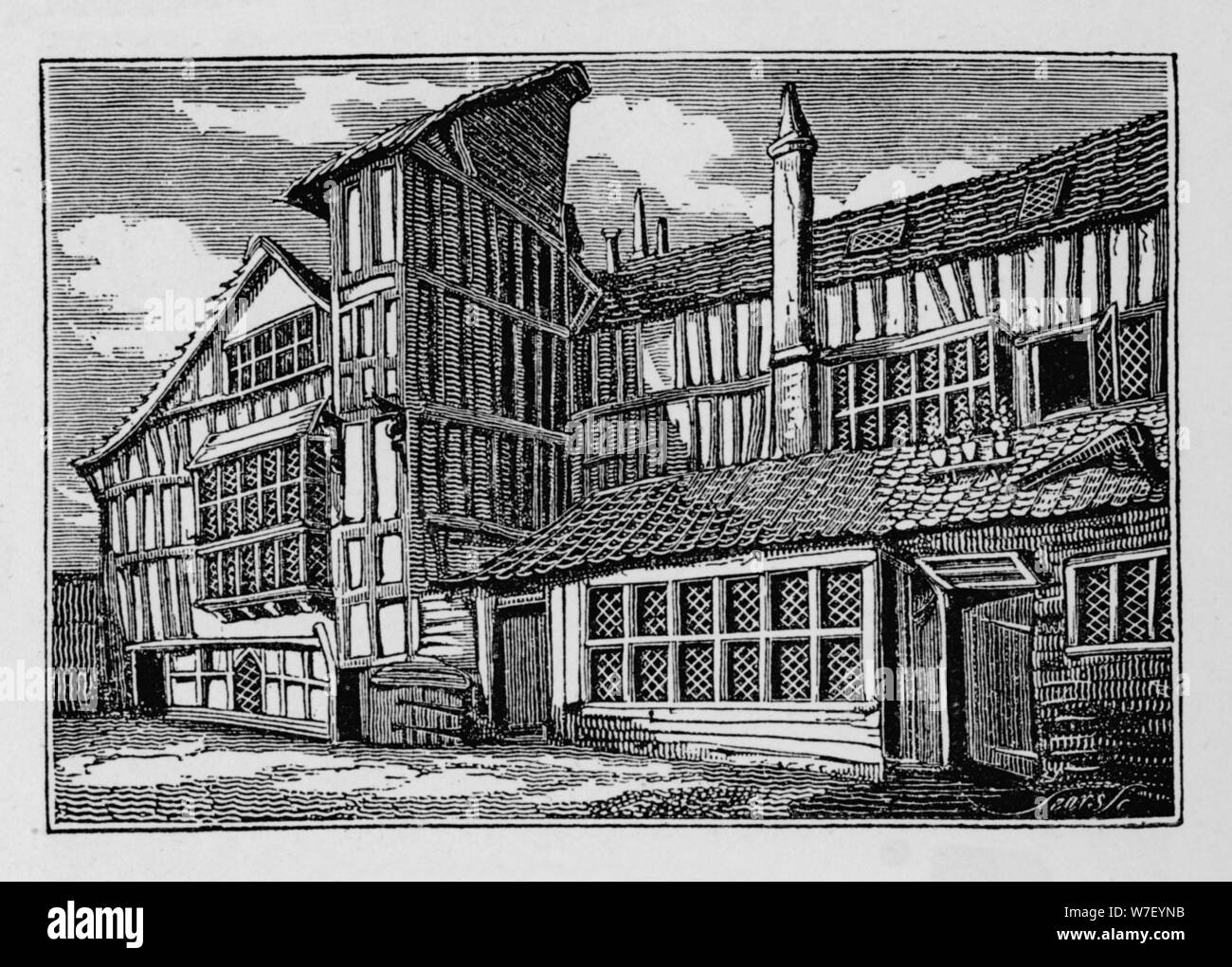 Whittington's House in Swithin's Passage, Moor Lane, City of London