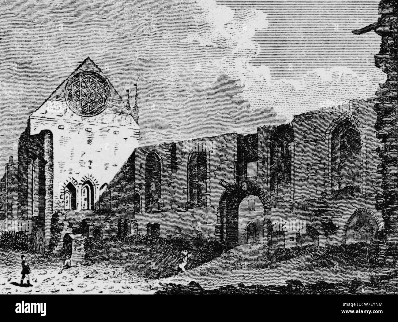 North-west view of the ruins of Winchester Palace, Southwark, London, c1900 (1906). Artist: Unknown. Stock Photo
