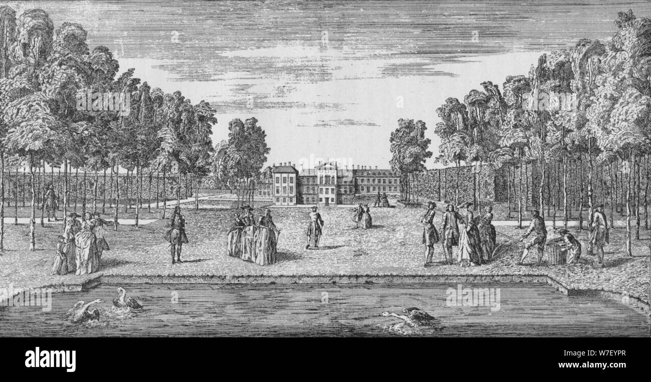 Kensington Palace in Georgian Times, c1750 (1911). Artist: John Rocque ...