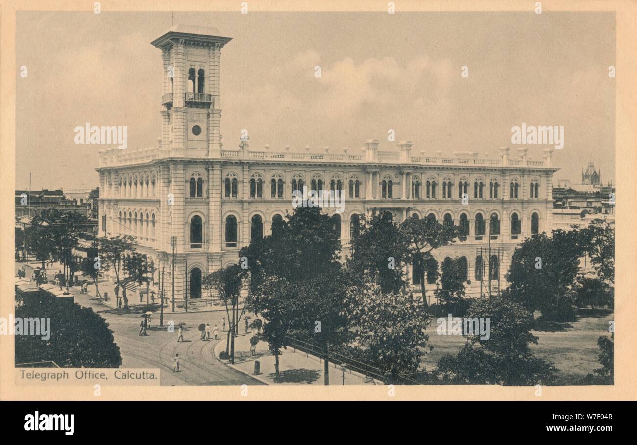 'Telegraph Office, Calcutta', c1900. Artist: Johnston & Hoffmann. Stock Photo