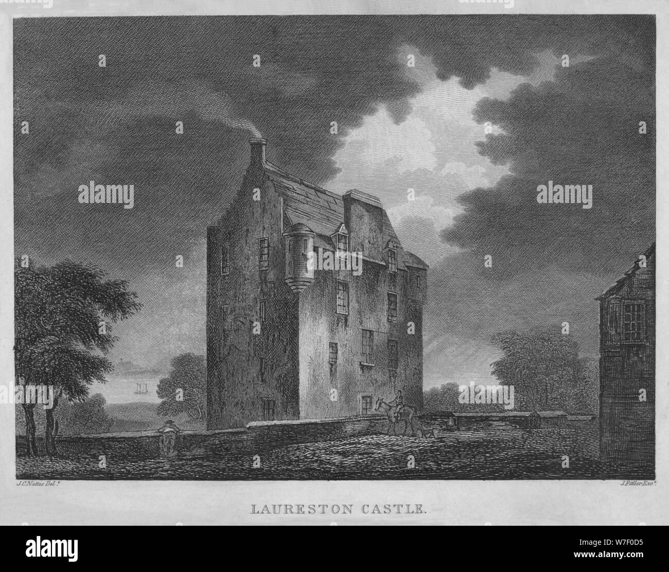 'Laureston Castle', 1804. Artist: James Fittler. Stock Photo