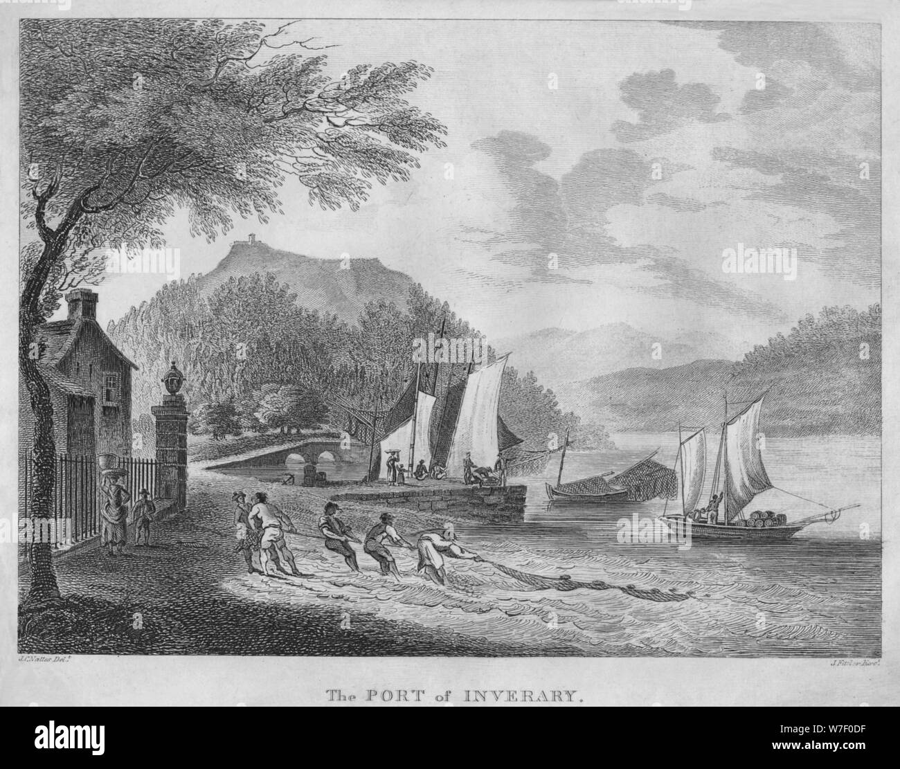'The Port of Inverary', 1804. Artist: James Fittler. Stock Photo