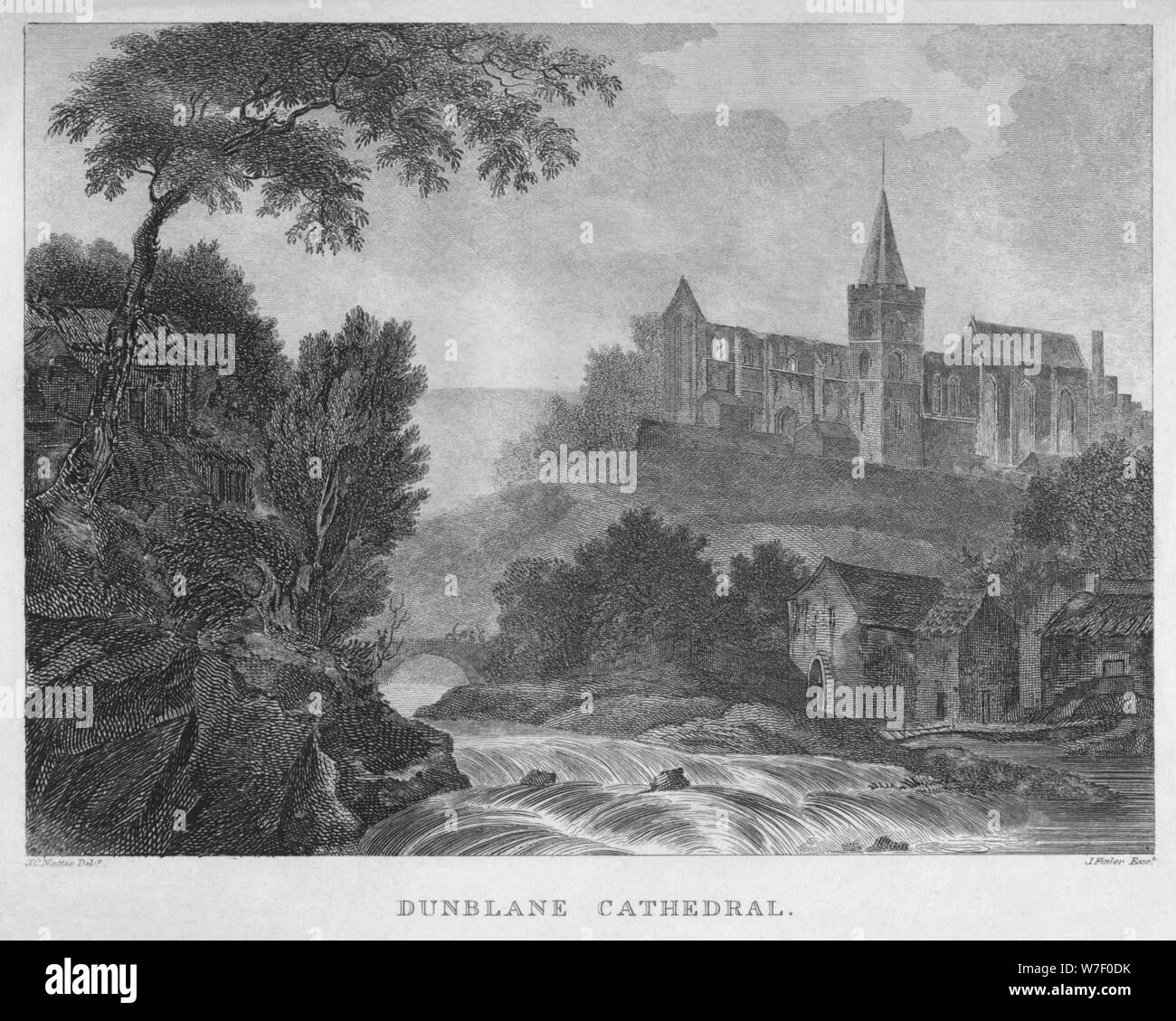 'Dunblane Cathedral', 1804. Artist: James Fittler. Stock Photo