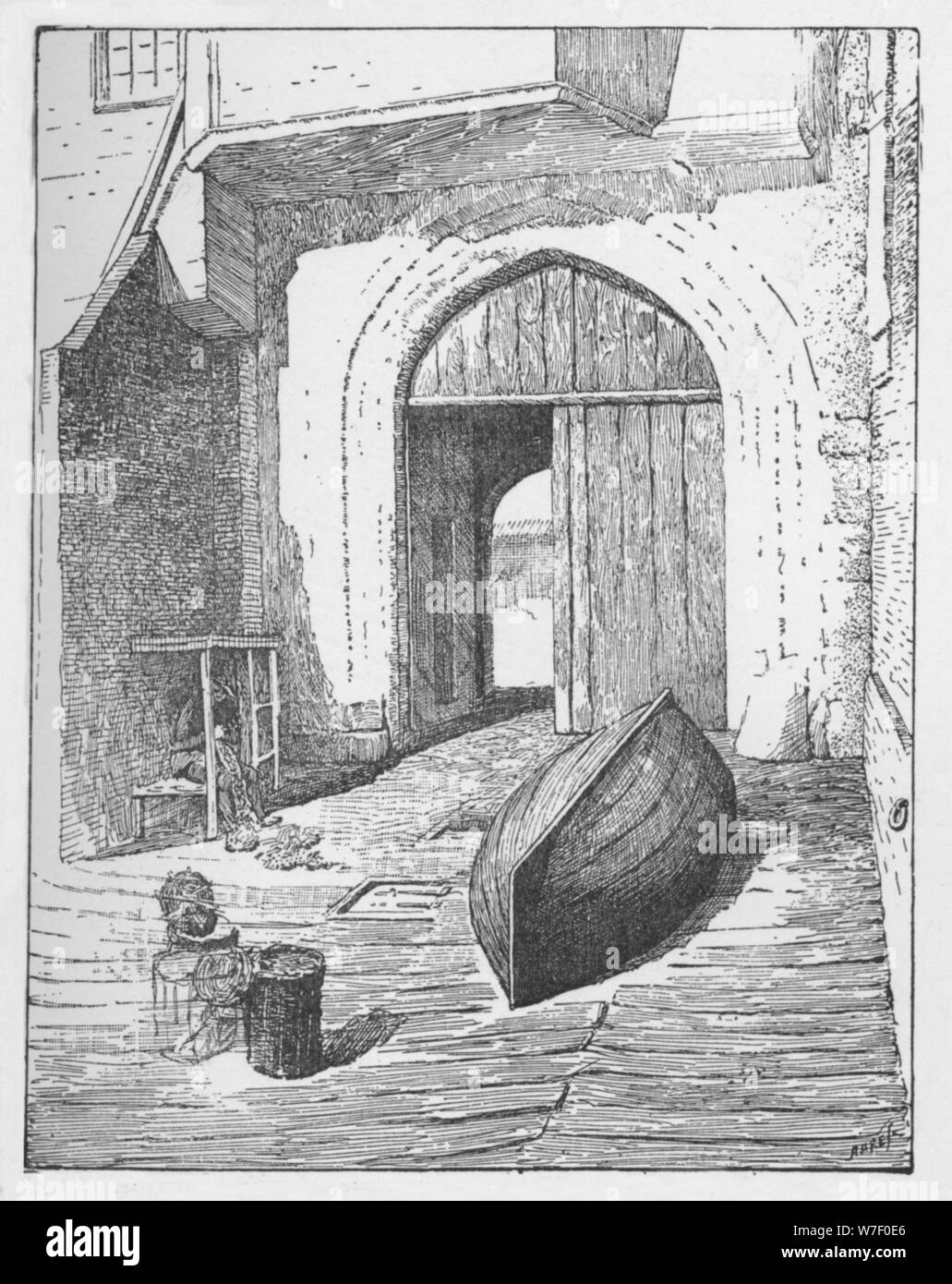 'The Water Gate, New Palace Yard', c1897. Artist: William Patten. Stock Photo