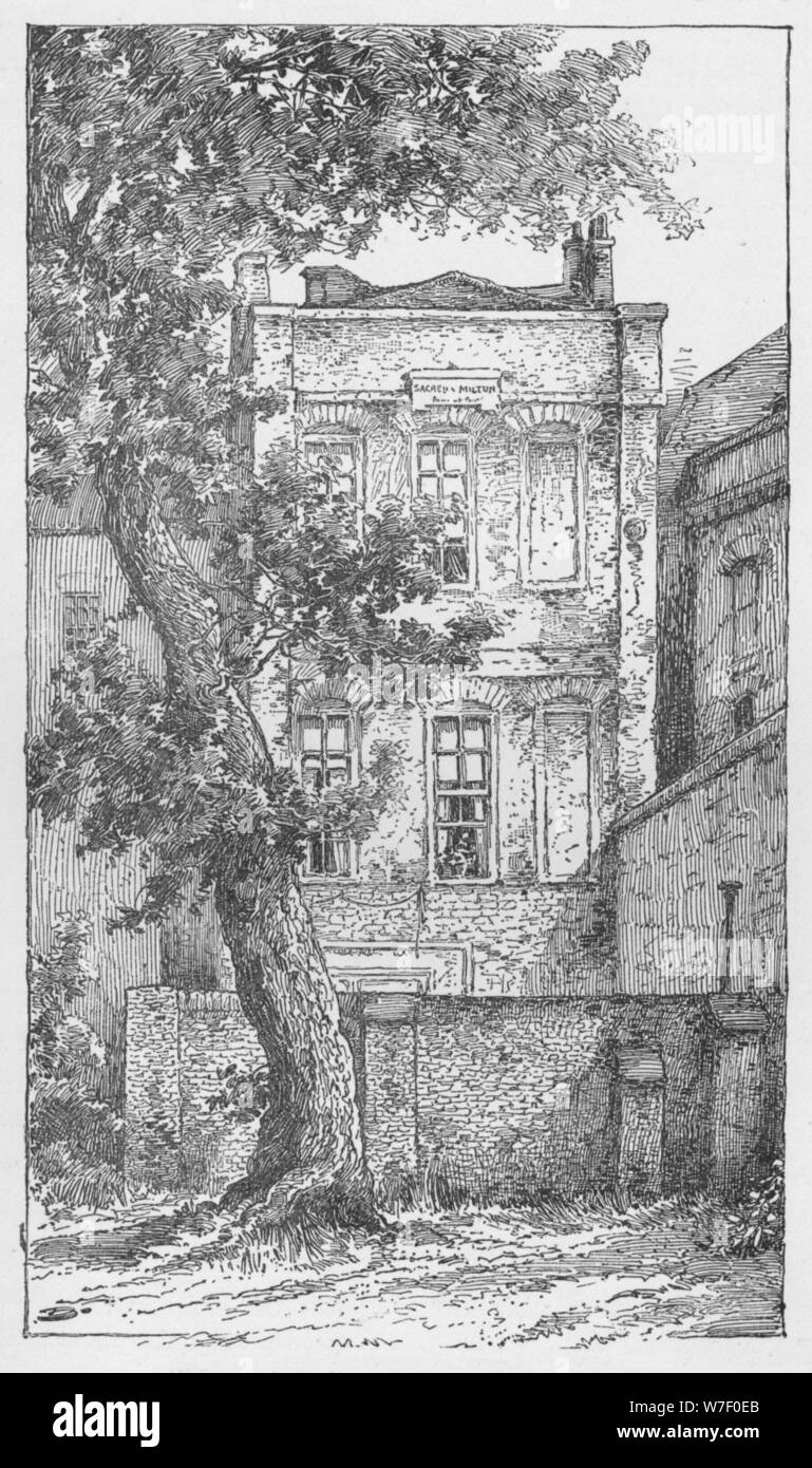 'Milton's House in Petty France', c1897. Artist: William Patten. Stock Photo