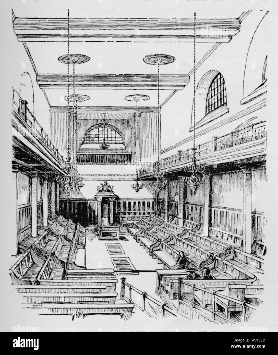 'The House of Commons at the Beginning of the Century', c1897. Artist: William Patten. Stock Photo