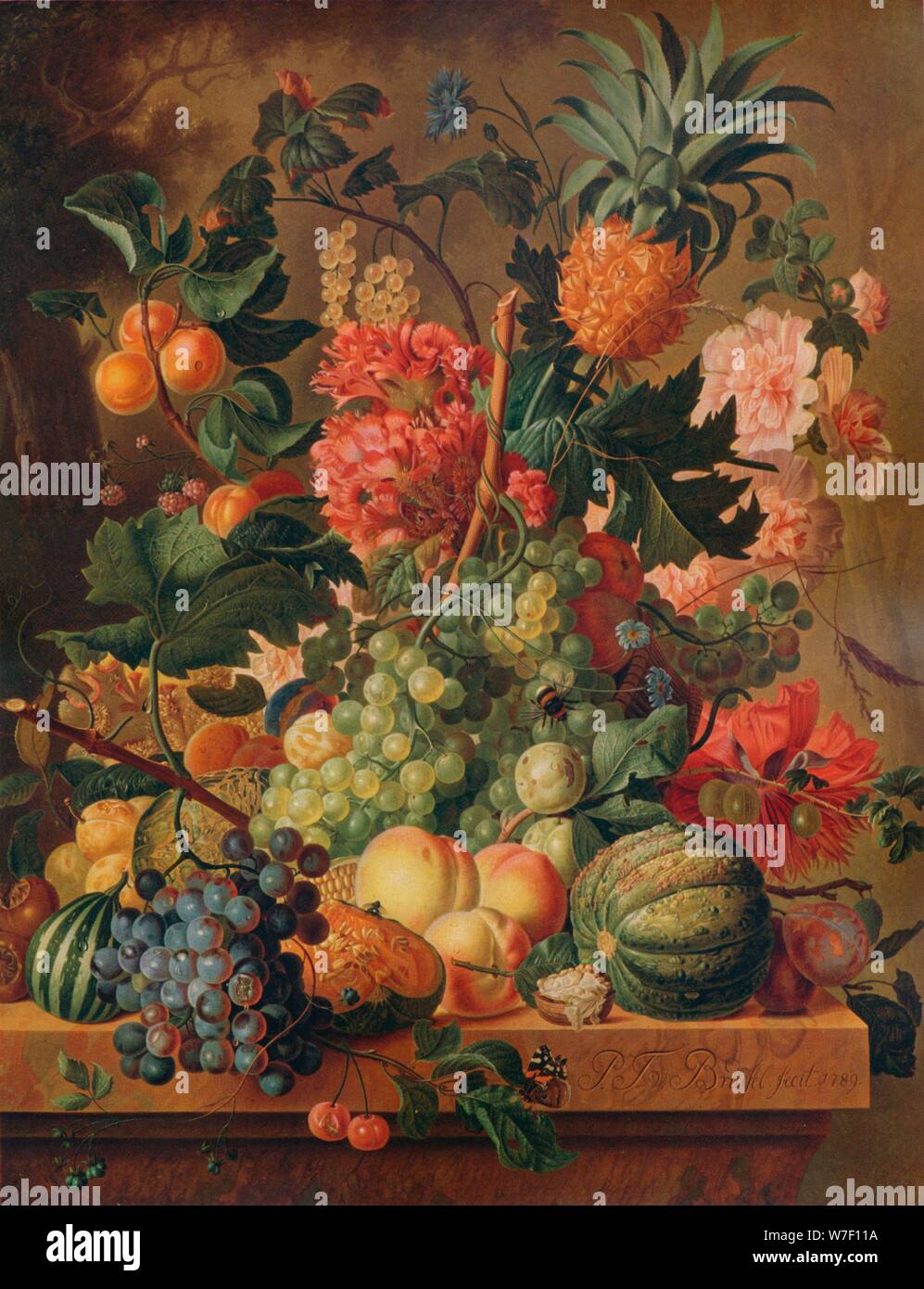 Still life with flowers and fruit hi-res stock photography and images ...