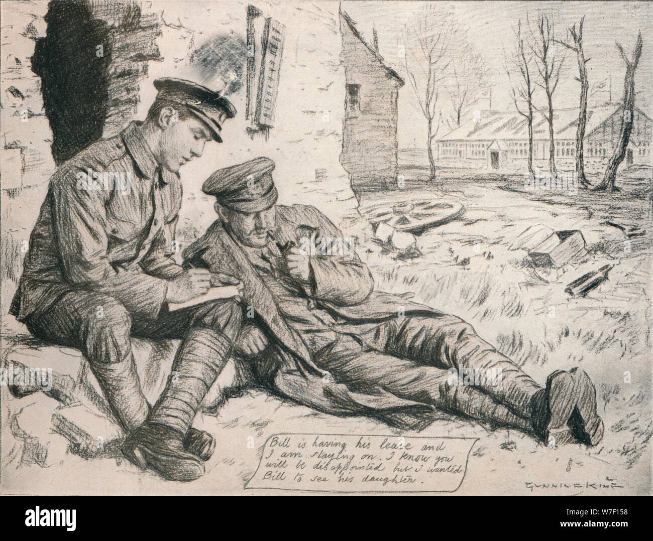 Soldier writing letter hi-res stock photography and images