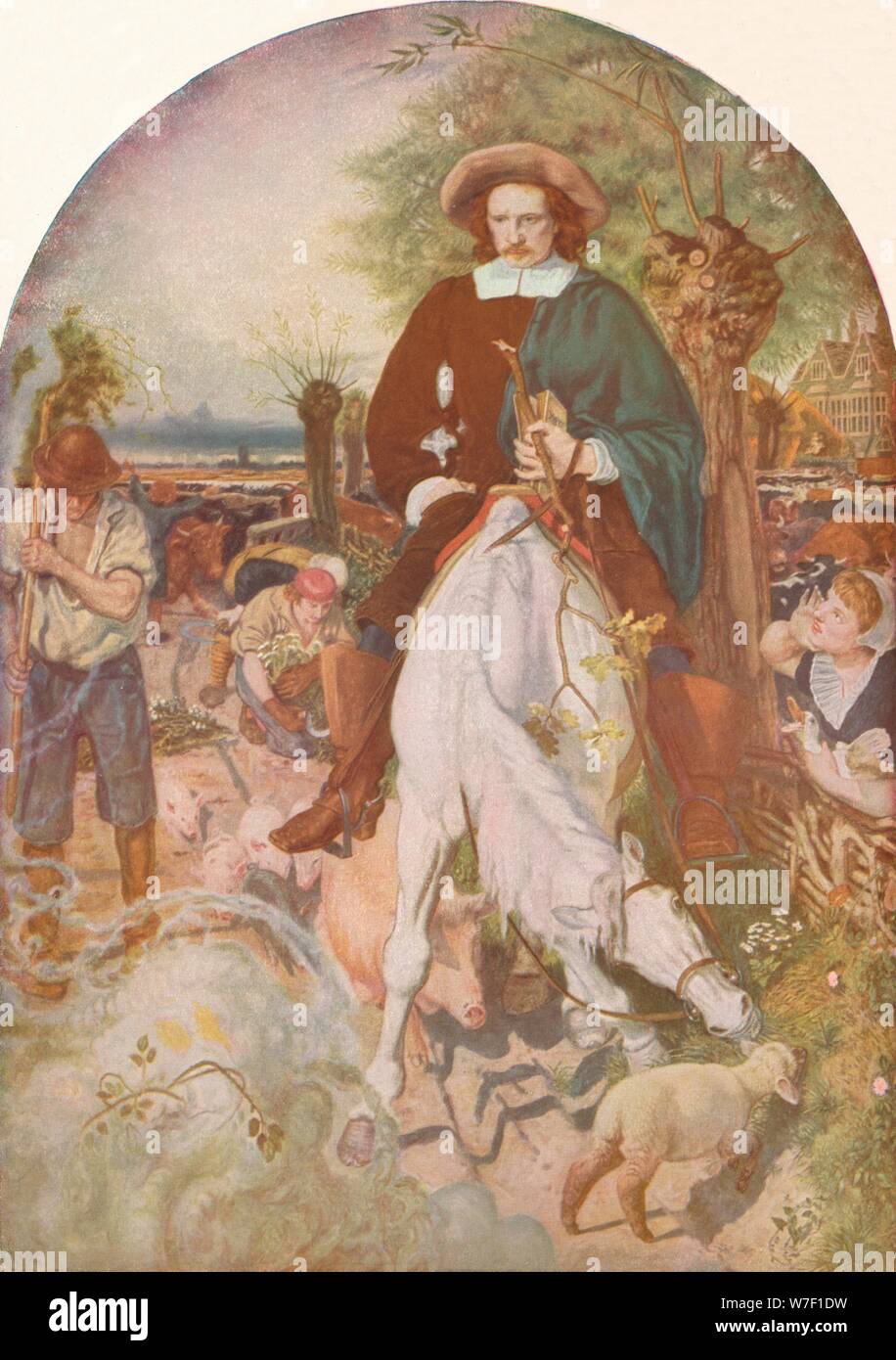 'Cromwell on His Farm', 1874, (1918). Artist: Ford Madox Brown. Stock Photo