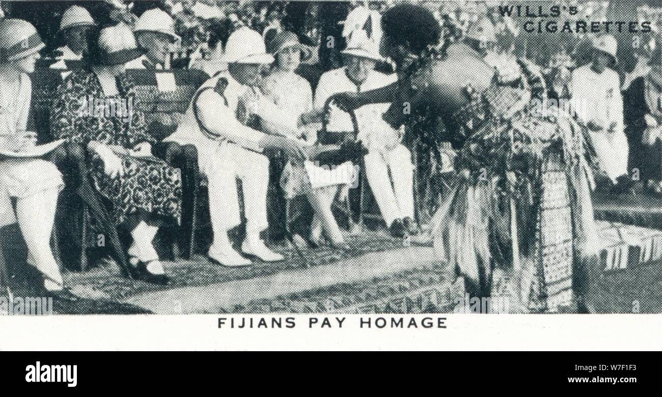 'Fijians Pay Homage', 1927 (1937). Artist: Unknown. Stock Photo