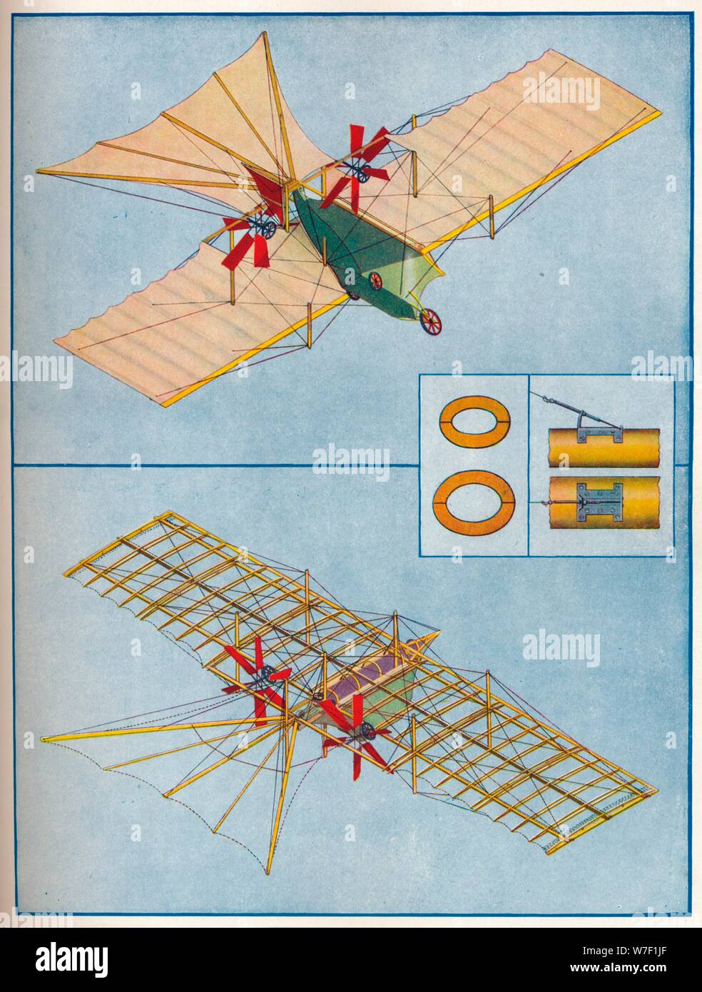 The aeroplane proposed by Henson in his patent of 1842, c1936 (c1937). Artist: Unknown. Stock Photo