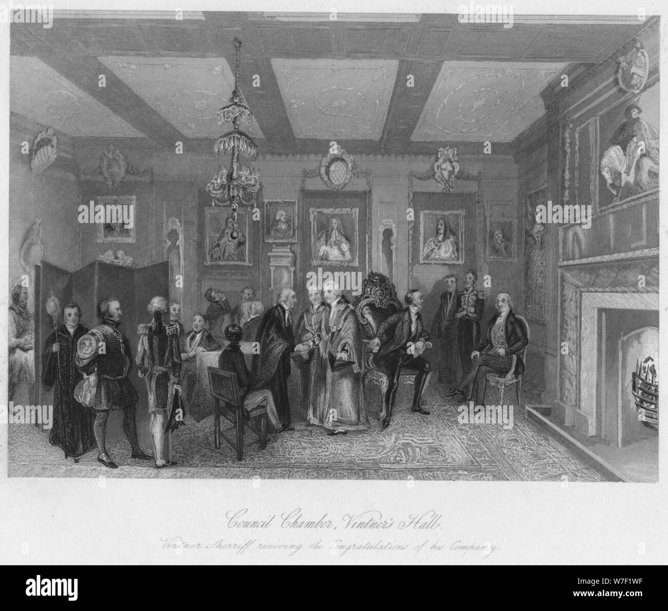 Company for the engraving of paintings hires stock photography and