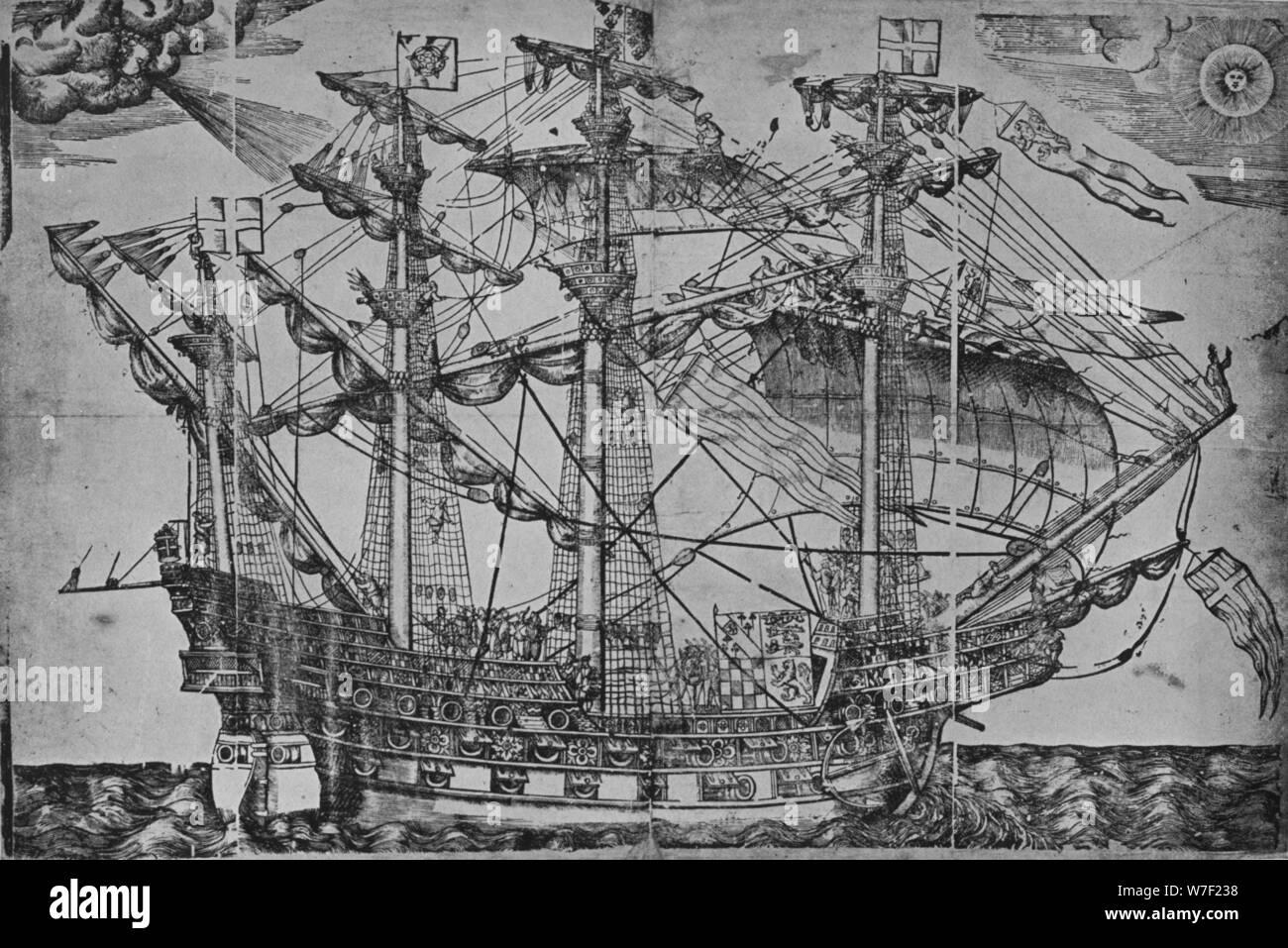 'The Ark Royal', 1588. Artist: Unknown. Stock Photo