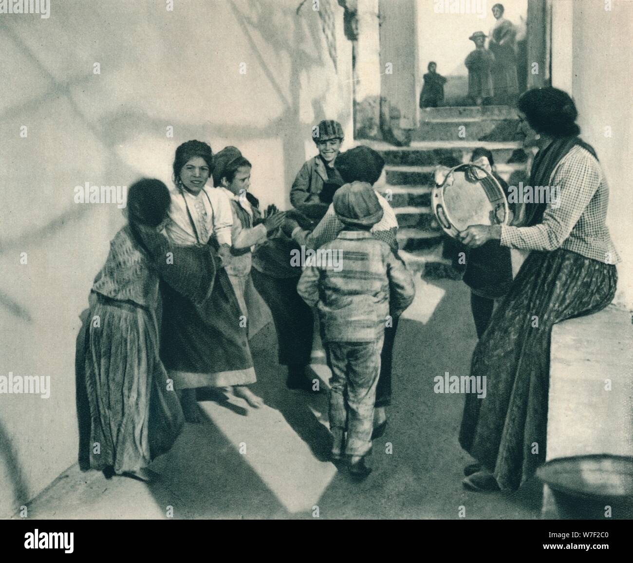 Tarantella, Capri, Italy, 1927. Artist: Eugen Poppel. Stock Photo