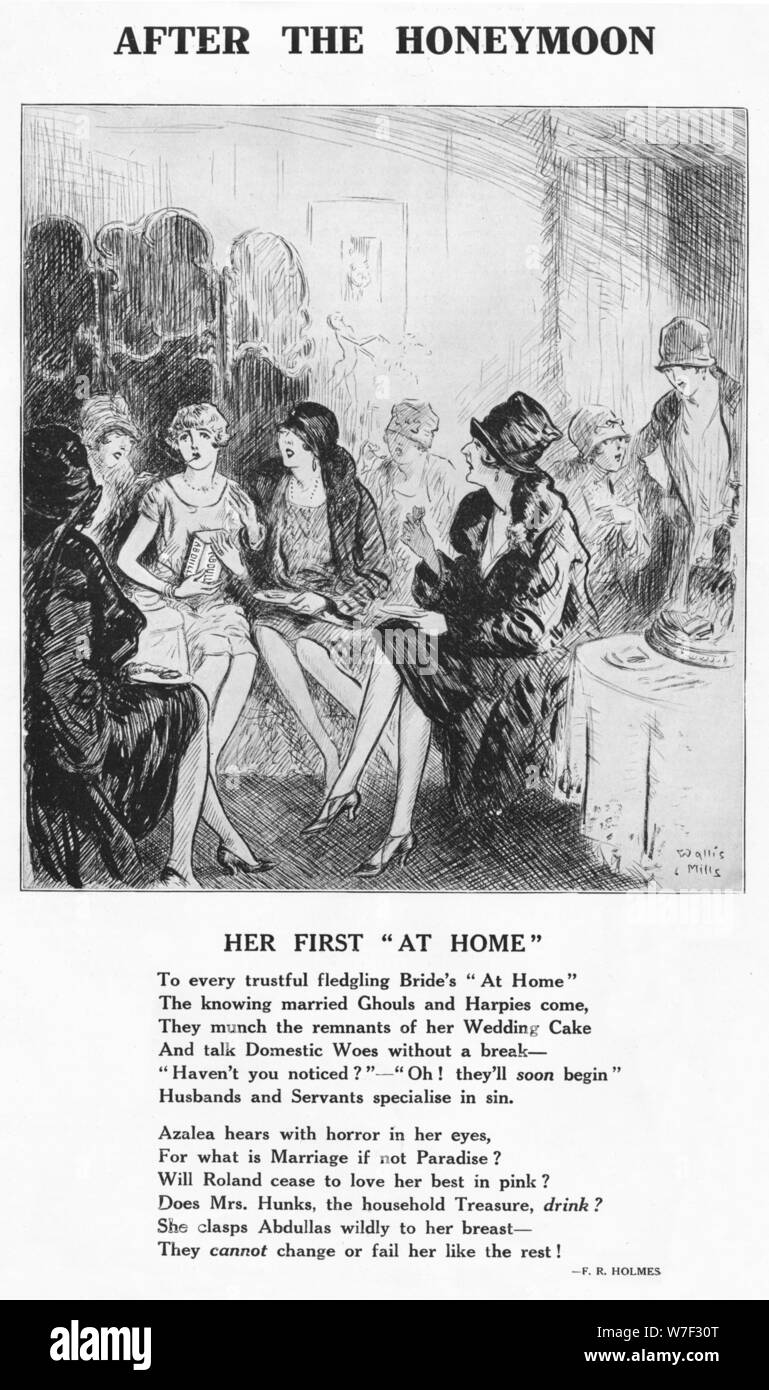 After the Honeymoon - ''Her First At Home', 1927. Artist: Unknown. Stock Photo