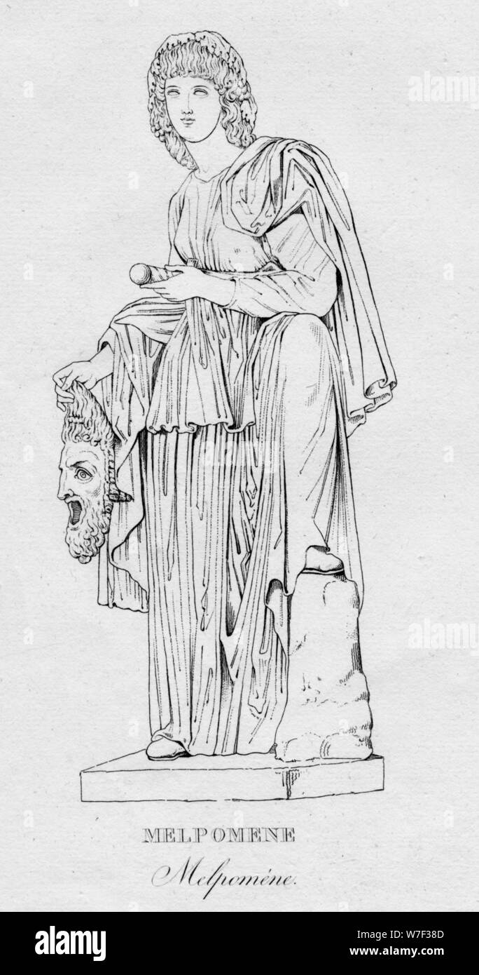 'Melpomene (Melpoméne)', c1850. Artist: Unknown. Stock Photo