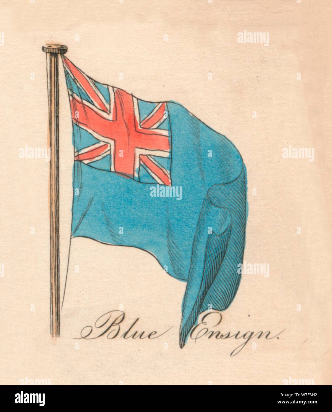 'Blue Ensign', 1838. Artist Unknown Stock Photo Alamy