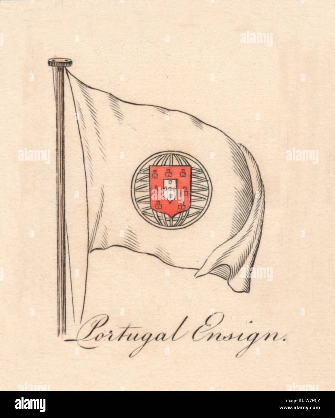 'Portugal Ensign', 1838. Artist: Unknown. Stock Photo