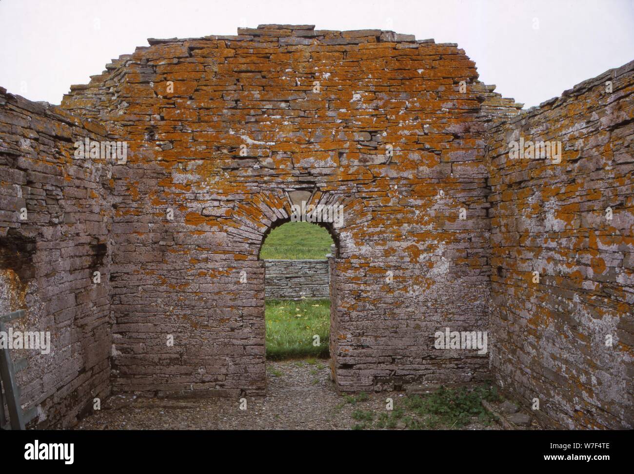 Kolbein Krugas Chapel, c1145, Isle of Wyre, Orkney, Scotland, 20th century. Artist: CM Dixon. Stock Photo