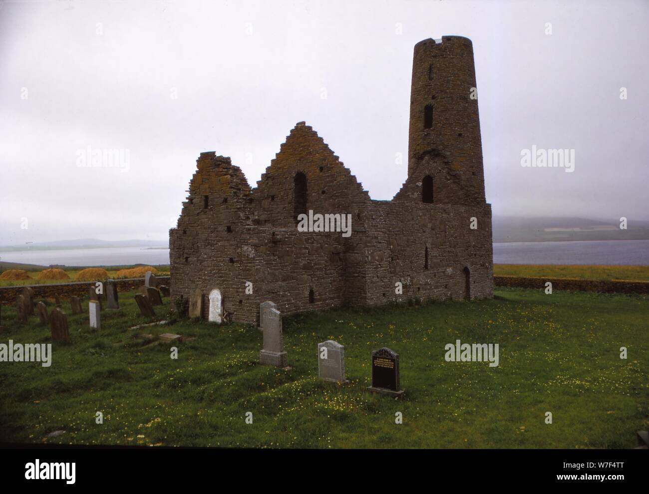 Church of St. Magnus, 12th century, Isle of Egilsay, Orkney, Scotland, 20th century. Artist: CM Dixon. Stock Photo
