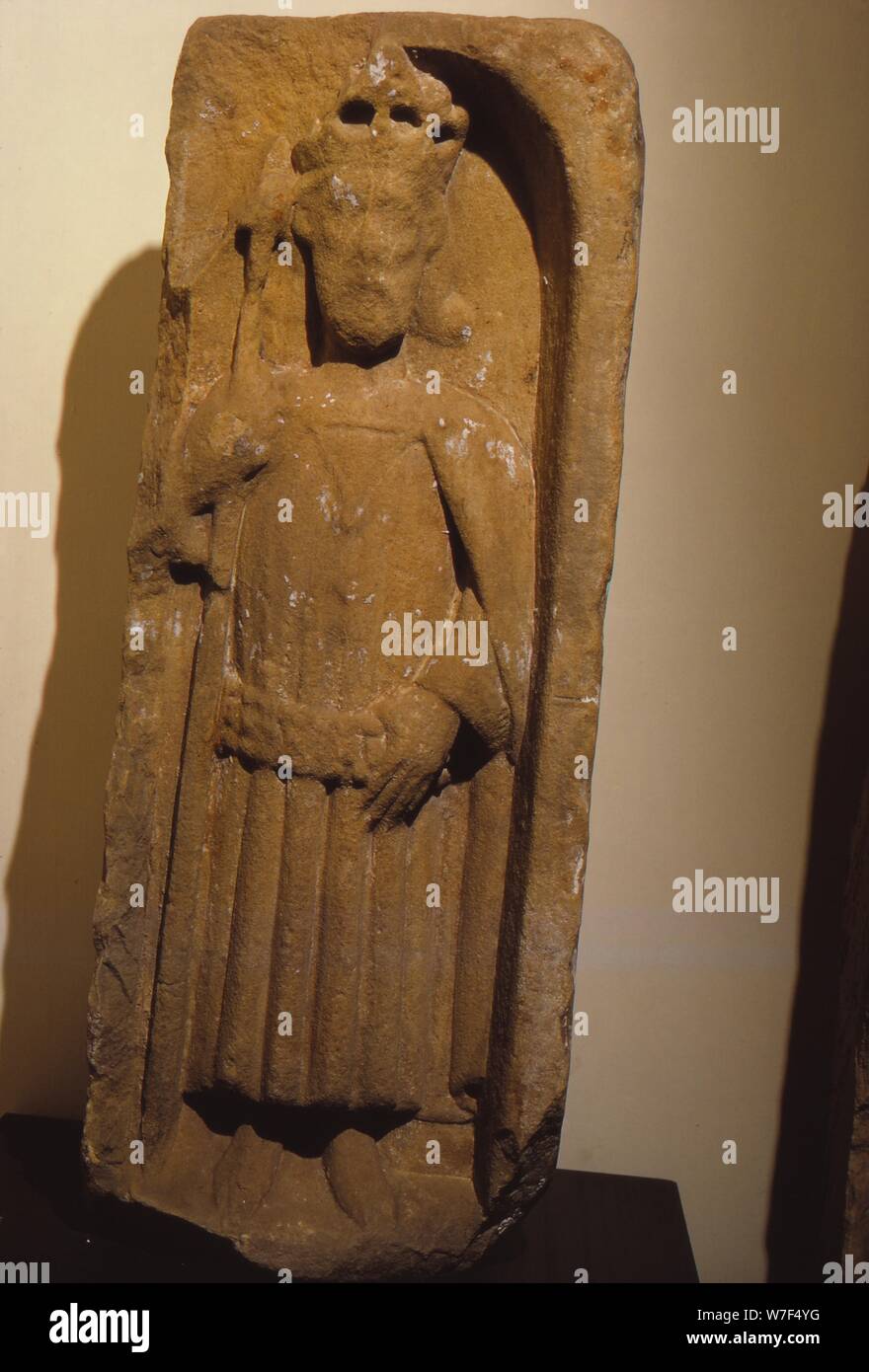 Relief figure of King Olaf, from St. Magnus Cathedral, Kirkwall, Orkney, 20th century. Artist: Unknown. Stock Photo