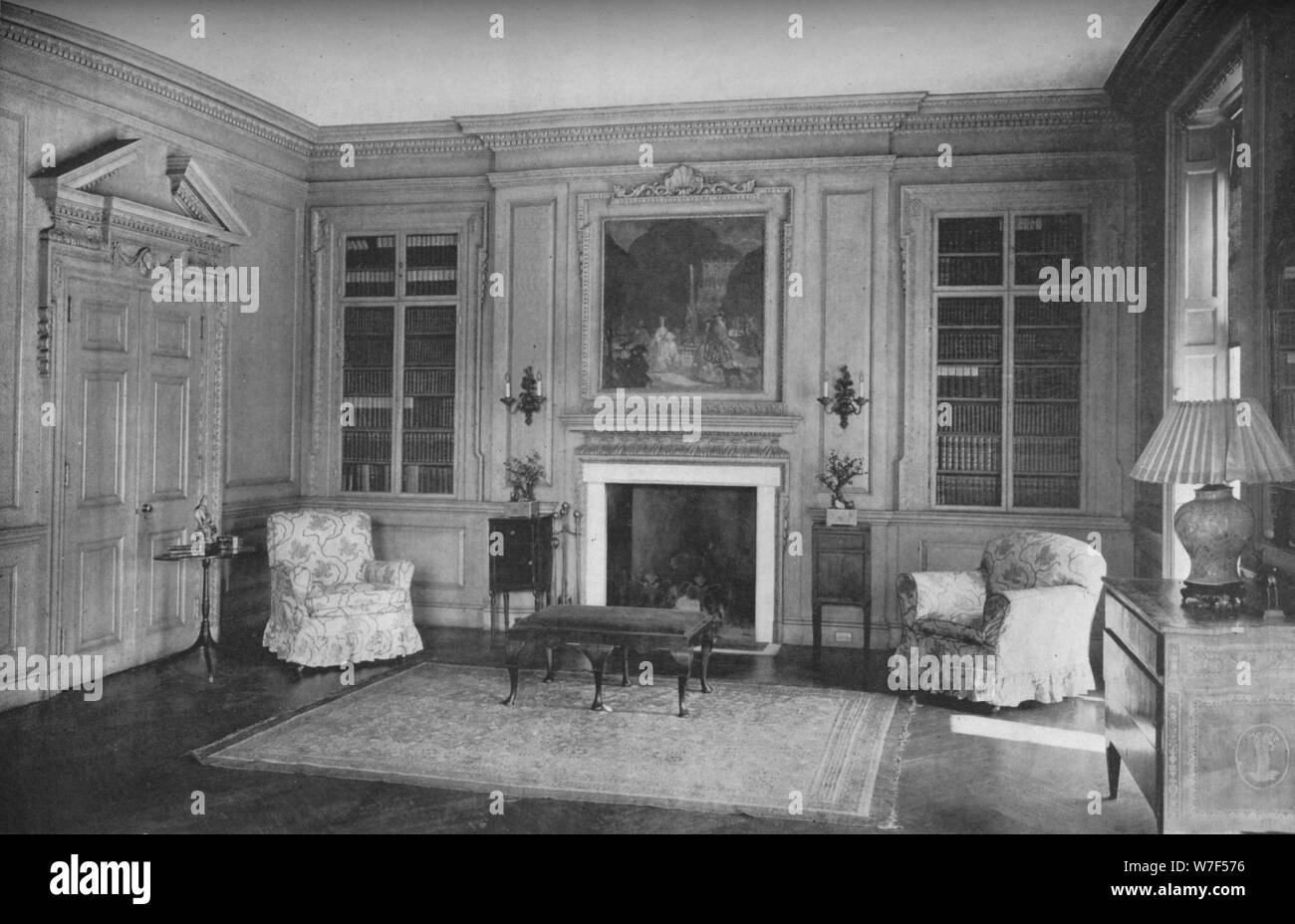 Living room, house of Mrs Arthur Ryerson, Chicago, Illinois, 1922. Artist: Unknown. Stock Photo