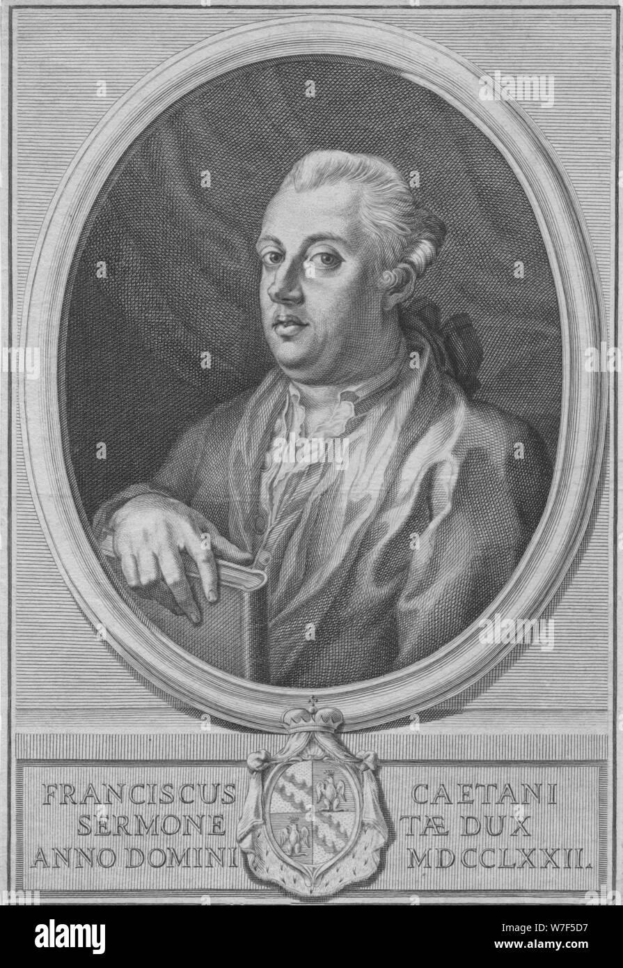 Francesco Caetani, Duke of Sermoneta in (1738-1810), 1772. Artist: Pietro Leone Bombelli. Stock Photo