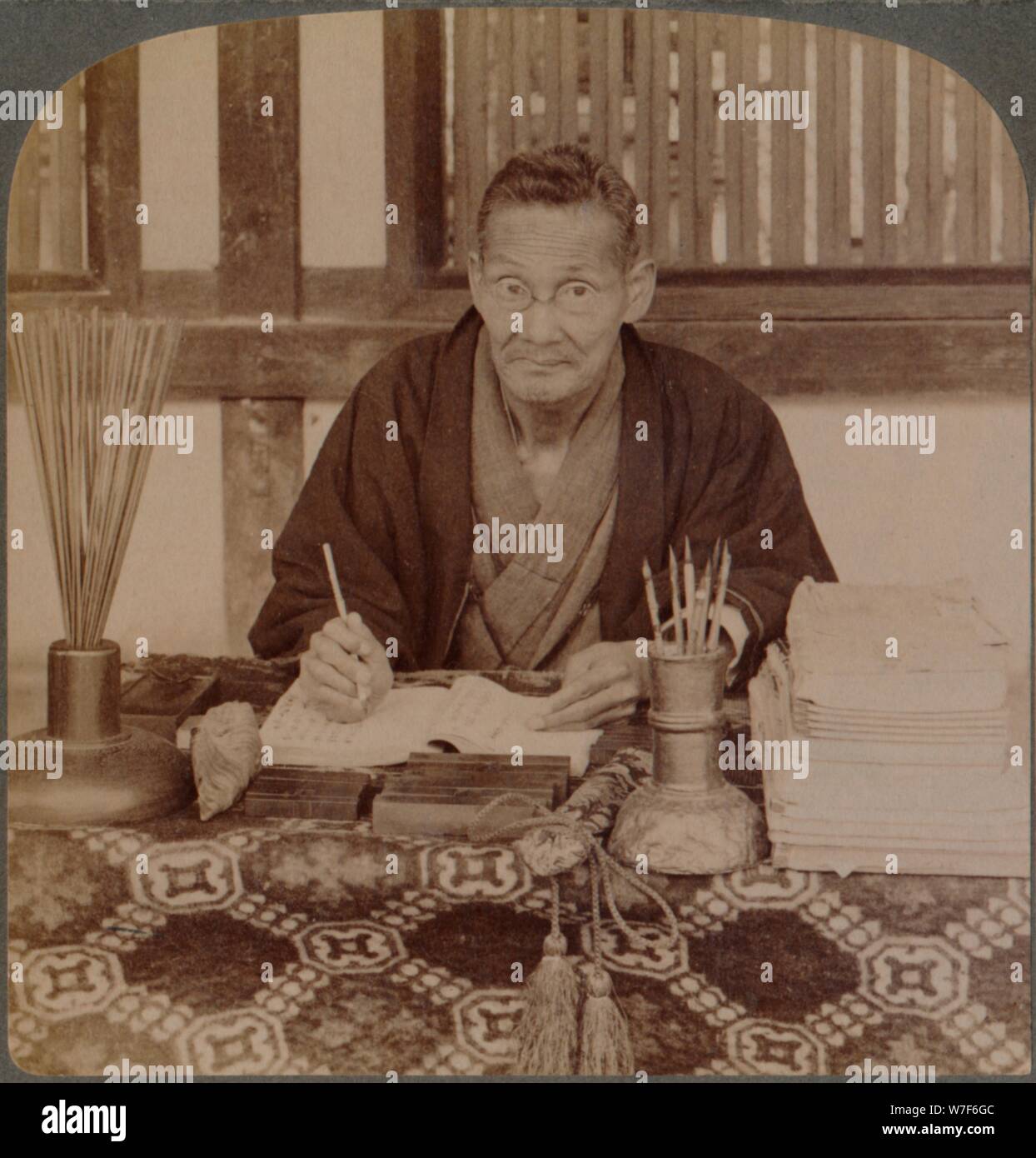 ''Fortune teller and seer, Inari temple, Kyoto, Japan', 1904. Artist
