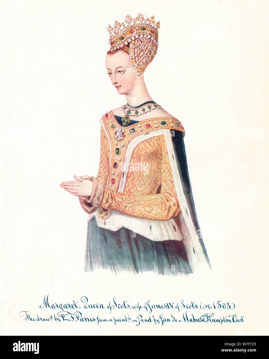 'Margaret, Queen of Scots, wife of James IV of Scots', 1912. Artist: Edmund Thomas Parris. Stock Photo