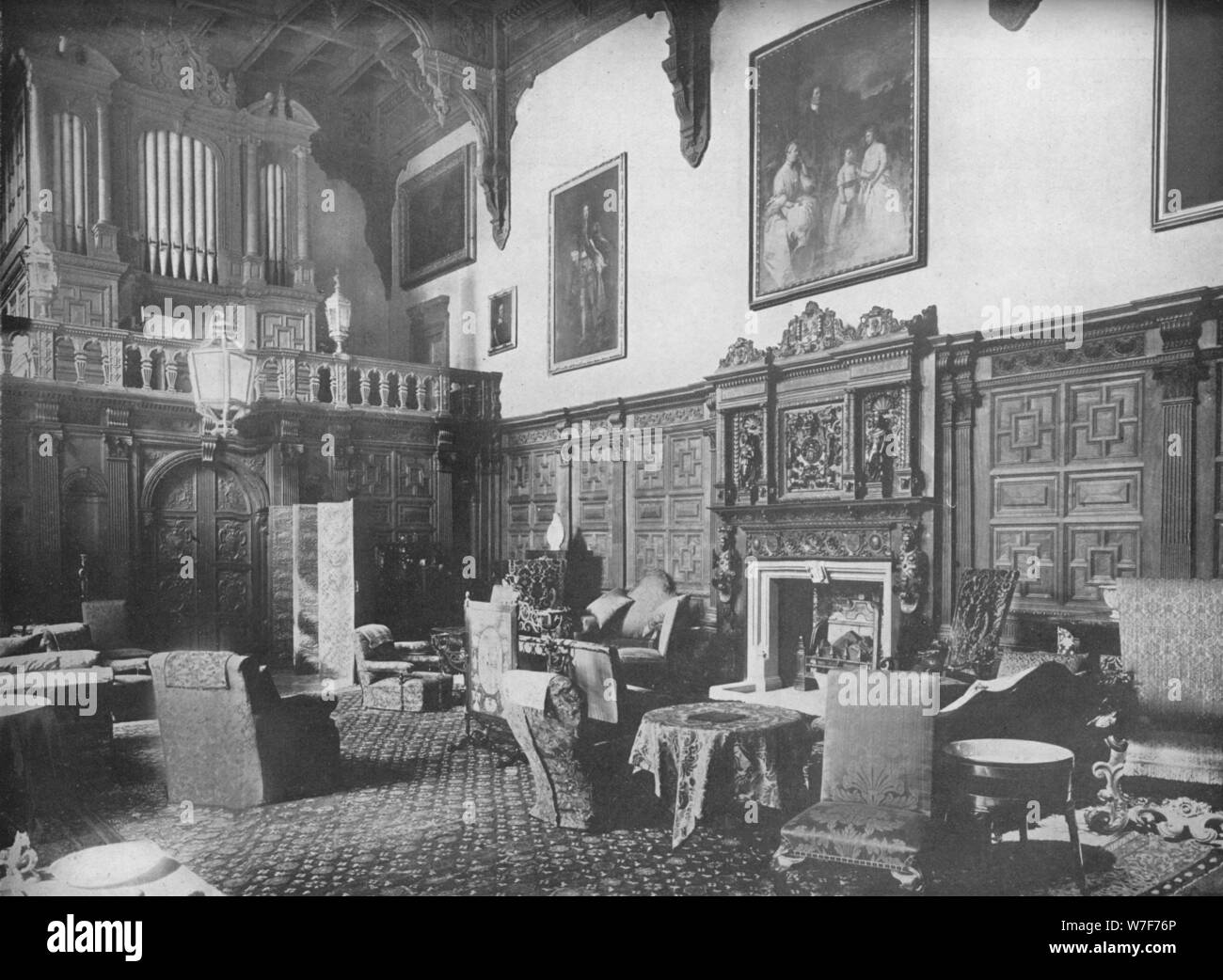Stately home interior furniture Black and White Stock Photos & Images