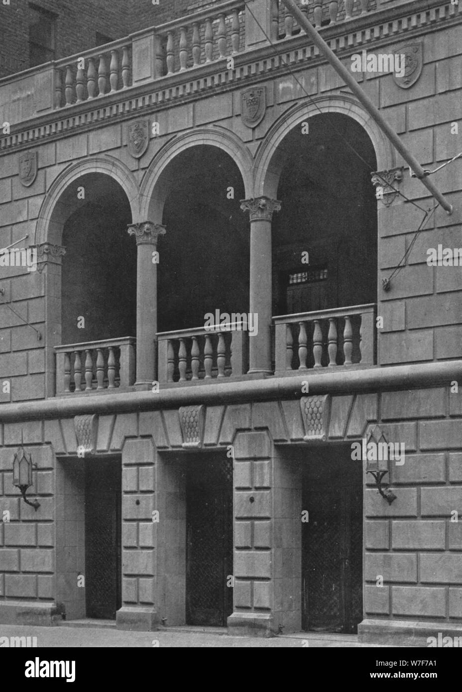 Main entrance of the Fraternity Clubs Building, New York City, 1924 ...