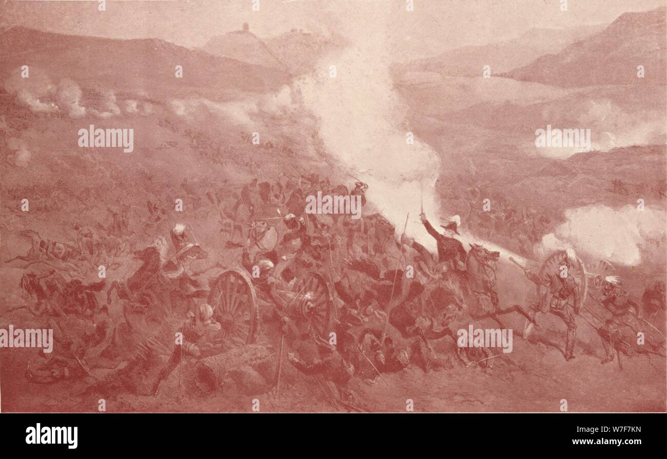 'The Cavalry Charge at Balaclava', 1854 (1909). Artist: Unknown. Stock Photo