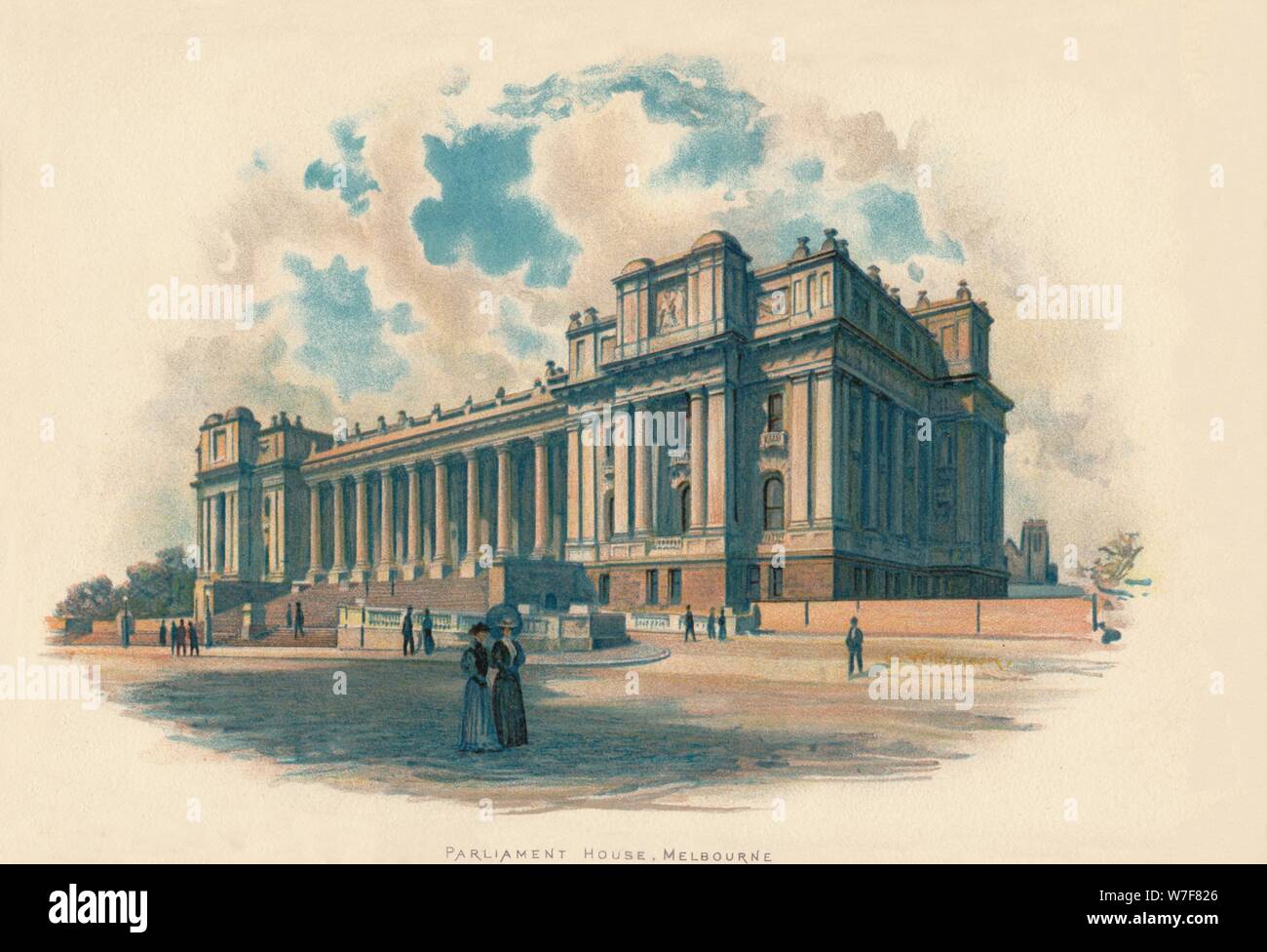 'Parliament House, Melbourne', c1890. Artist: Charles Wilkinson. Stock Photo
