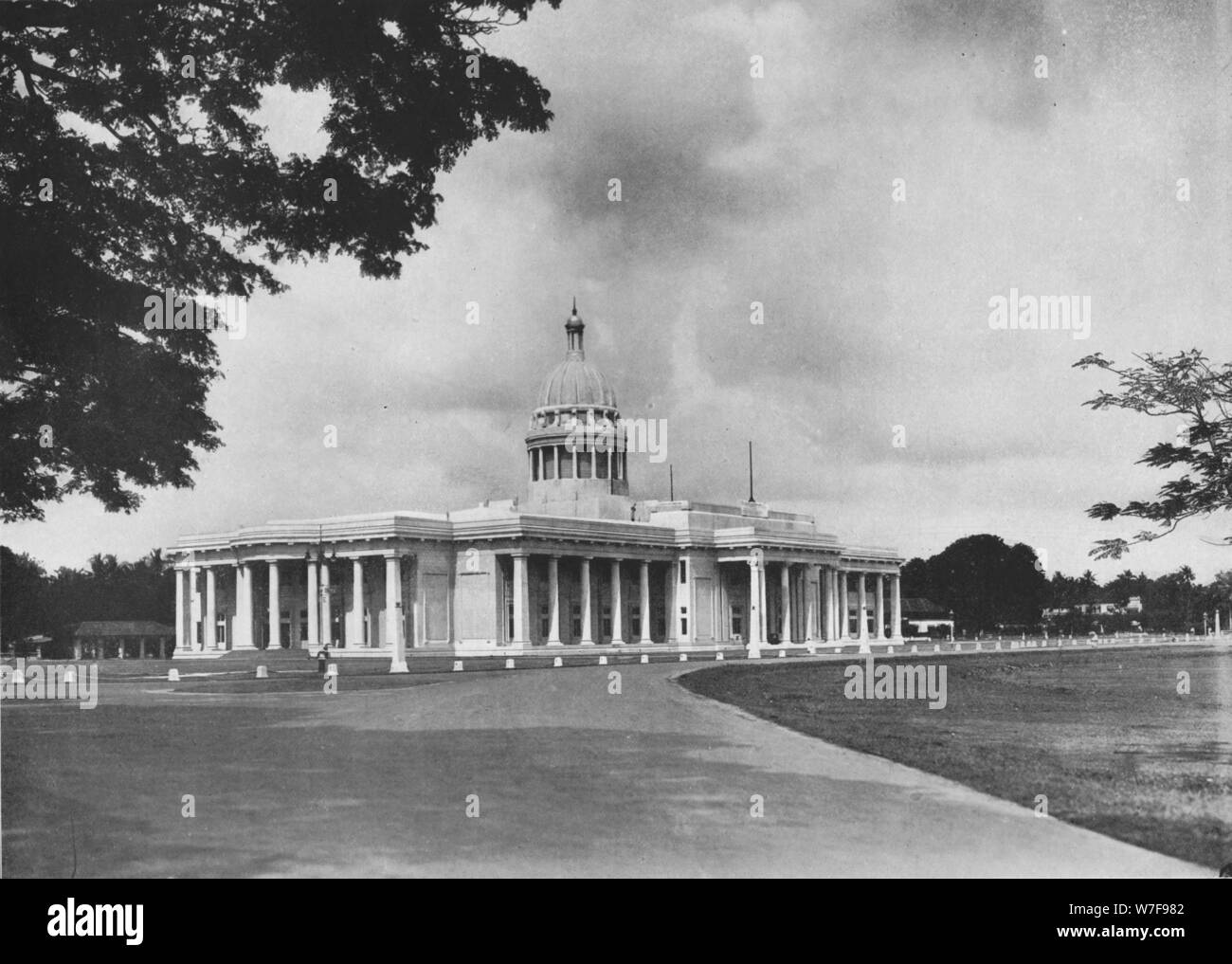 'New Town Hall, Colombo, Ceylon', c1890, (1910). Artist: Alfred William Amandus Plate. Stock Photo
