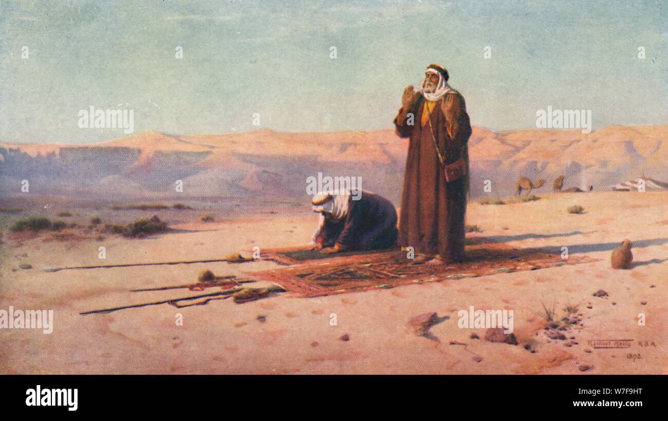 'Prayer in the Desert', c1880, (1904). Artist: Robert George Talbot Kelly. Stock Photo