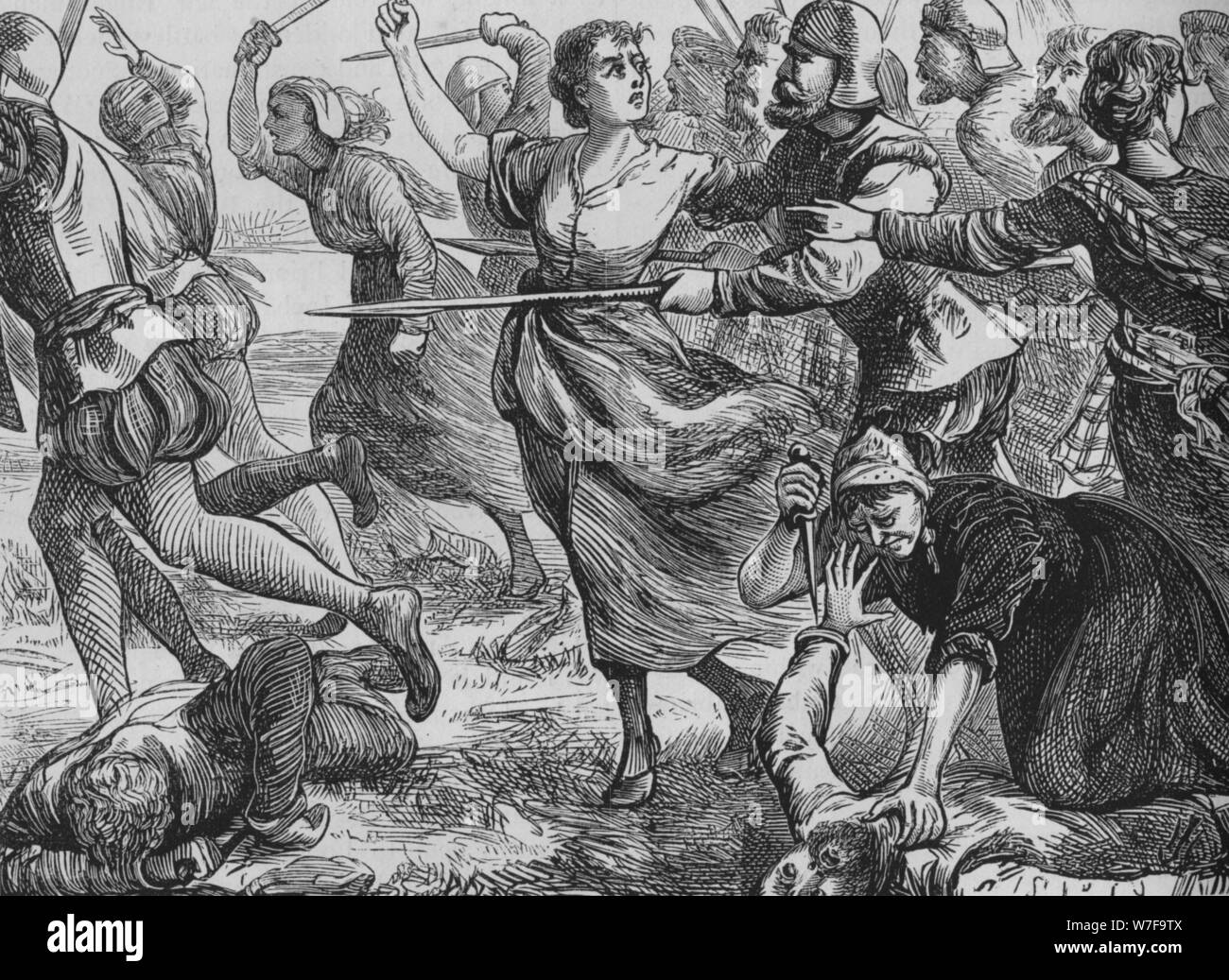 'The Battle of Ancrum Moor', 27 February 1545, (c1880). Artist: Unknown. Stock Photo