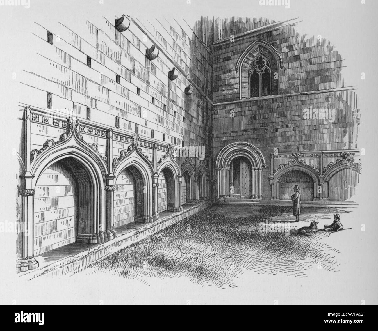 'The Cloisters', Melrose Abbey, c1880, (1897). Artist Alexander